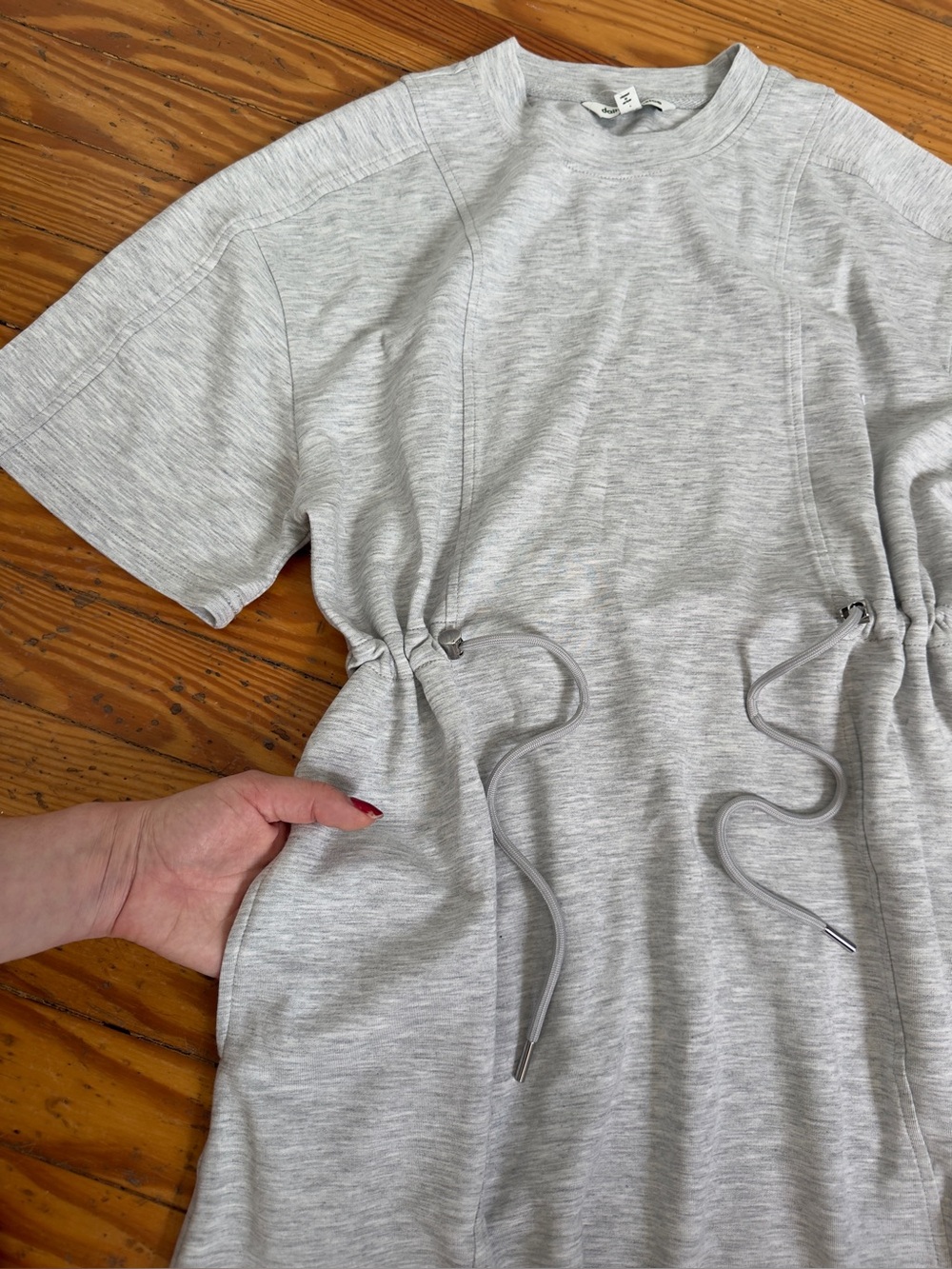 Daily Practice Neoprene T-Shirt Dress Heather Grey - Picture 4 of 8